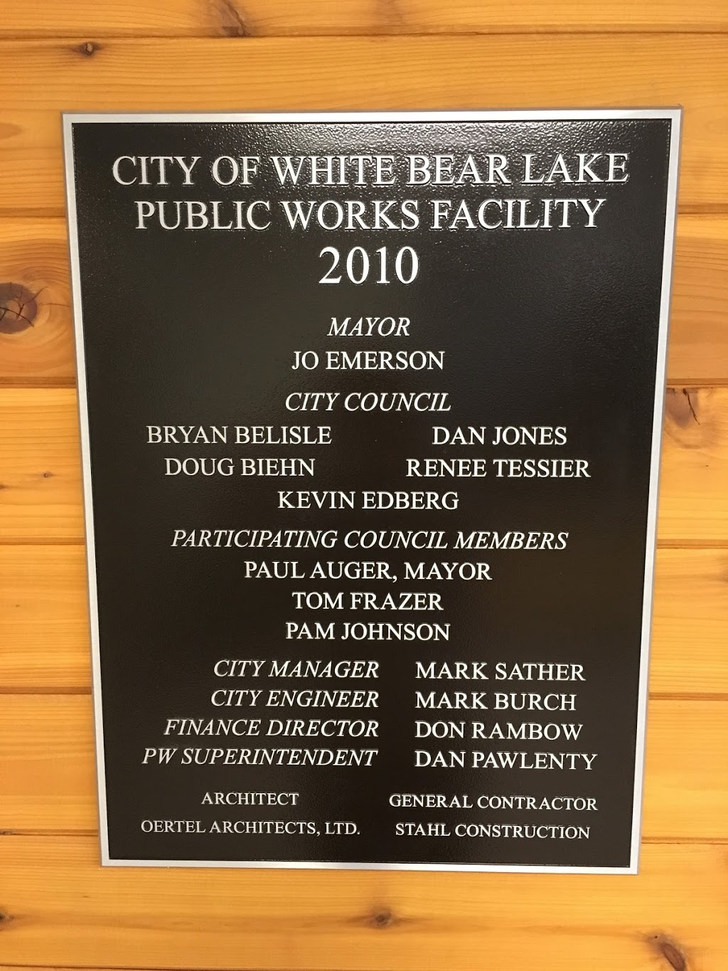 White Bear Lake Public Works | 3950 Hoffman Rd, White Bear Lake, MN 55110, USA | Phone: (651) 747-3650