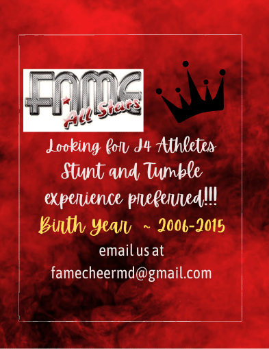 Fame Annapolis All Star Cheer | 2156 Renard Ct, Annapolis, MD 21401, USA | Phone: (610) 812-3345