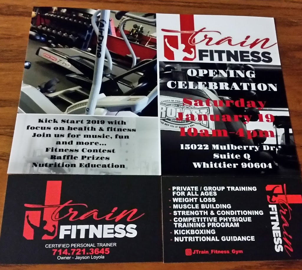 J train fitness gym | 15022 Mulberry Dr suite q, Whittier, CA 90604, USA | Phone: (714) 721-3645