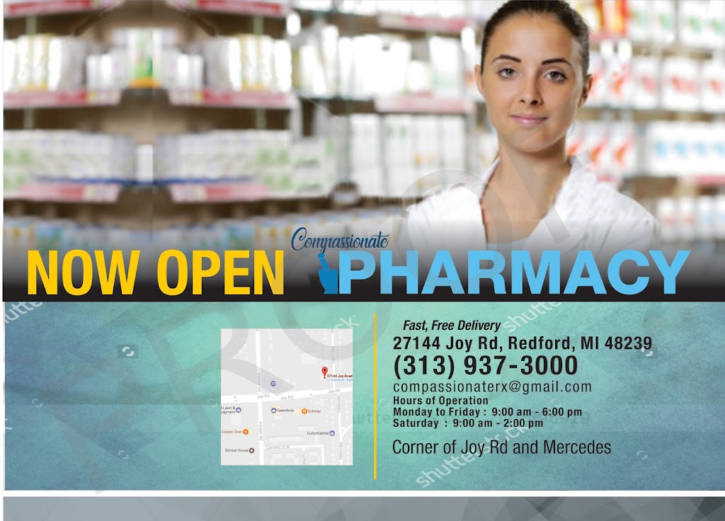 Compassionate Pharmacy | 27144 Joy Rd, Redford Charter Twp, MI 48239, USA | Phone: (313) 937-3000