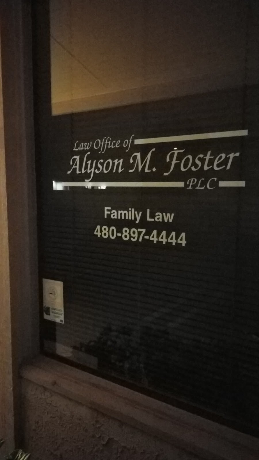 Law Office of Alyson M Foster PLC | 700 E Baseline Rd ste d-2, Tempe, AZ 85283, USA | Phone: (480) 897-4444