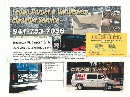 Econo carpet and upholstery cleaning | 5210 34th Ave W, Bradenton, FL 34209, USA | Phone: (941) 526-4853