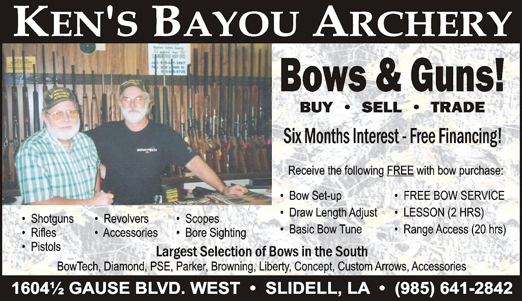 Kens Bayou Archery, Inc. | 1604 1, 2, Gause Blvd W, Slidell, LA 70460, USA | Phone: (985) 641-2842