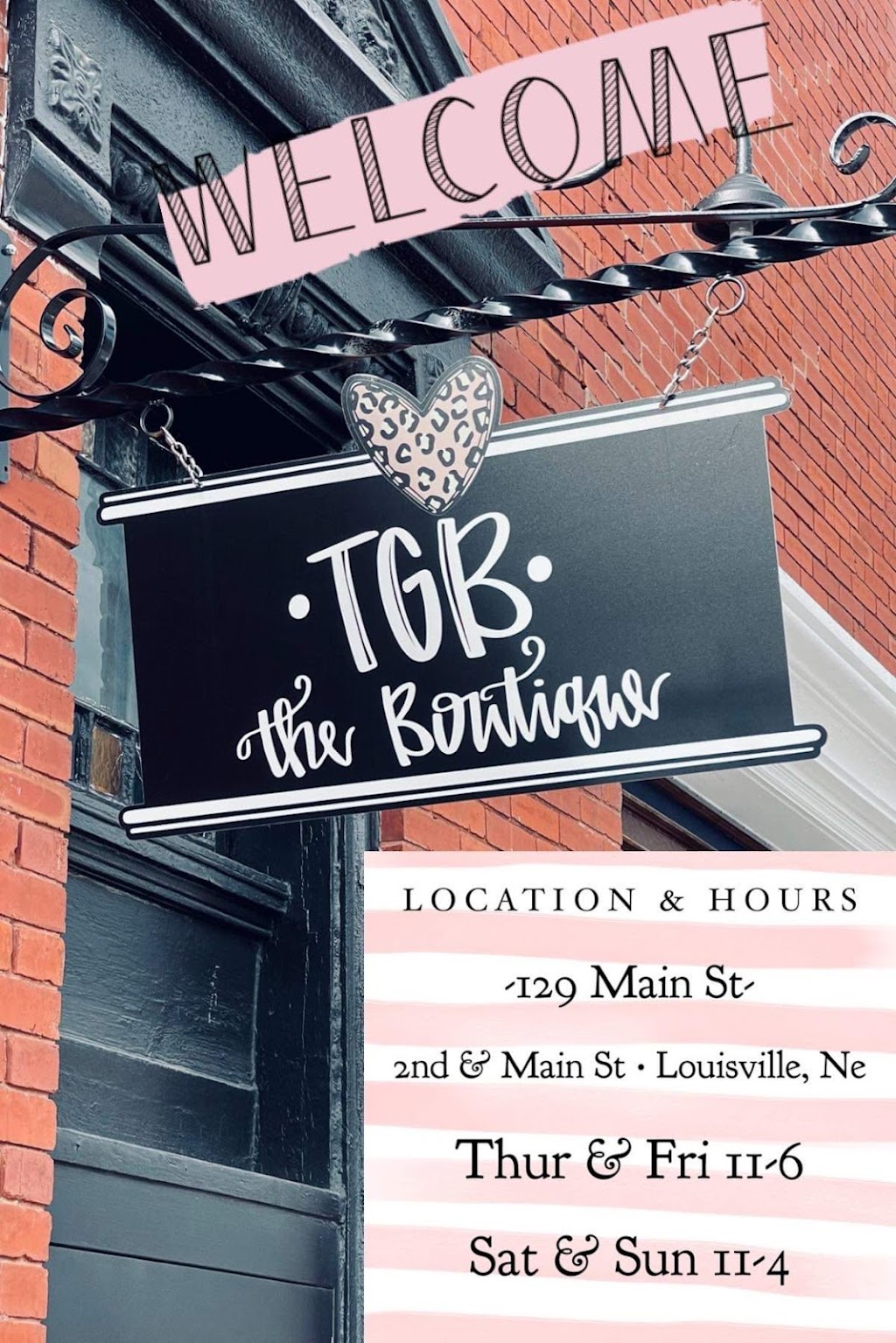 TGB The Boutique | 129 Main St Suite B, Louisville, NE 68037, USA | Phone: (402) 320-4186
