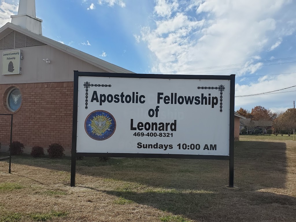 Apostolic Fellowship of Leonard | 607 E Bois D Arc St, Leonard, TX 75452, USA | Phone: (281) 615-8356