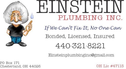 Einstein Plumbing Inc. | 10021 Kinsman Rd, Novelty, OH 44072, USA | Phone: (440) 321-8221