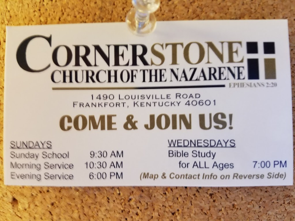 Cornerstone Church of the Nazarene | 1490 Louisville Rd, Frankfort, KY 40601, USA | Phone: (502) 875-4676
