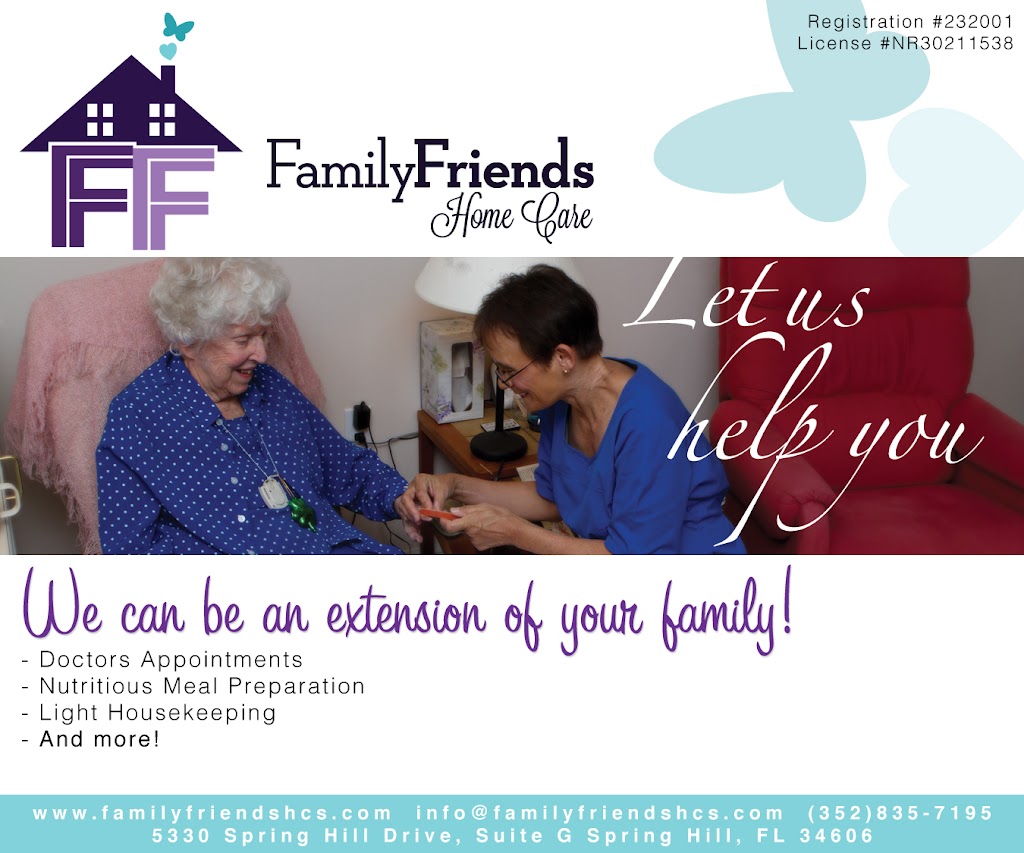 Family Friends Home Care | 5119 Commercial Way, Spring Hill, FL 34606, USA | Phone: (352) 835-7195