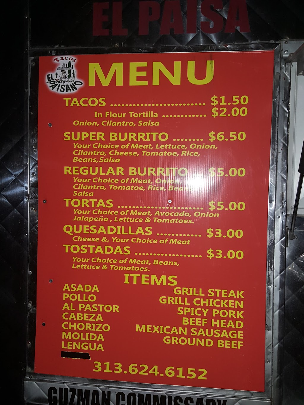 Tacos El Paisano | 191 Southfield Rd, Ecorse, MI 48229, USA | Phone: (313) 624-6152