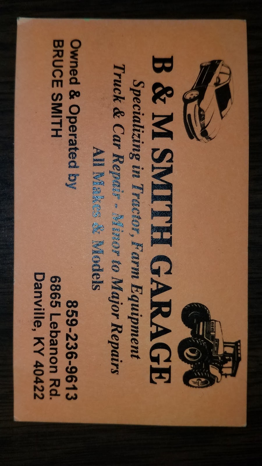 B & M Smith Garage | 6865 Lebanon Rd, Danville, KY 40422, USA | Phone: (859) 236-9613