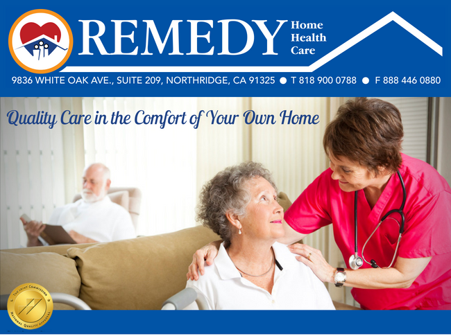 Remedy Home Health Care | 9836 White Oak Ave Suite 209, Northridge, CA 91325, USA | Phone: (800) 554-8575