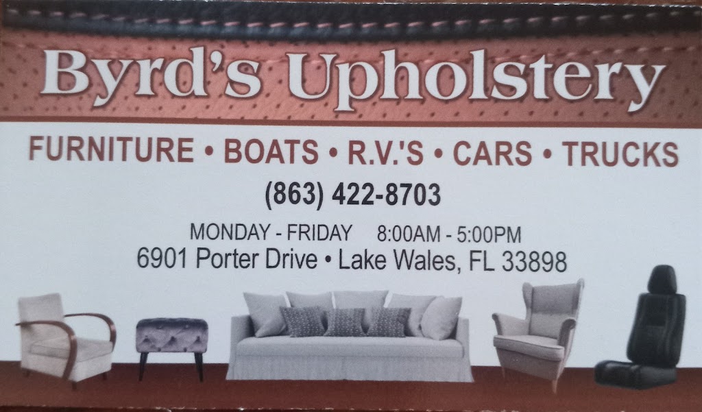 Byrds upholstery | 6901 Porter Rd, Lake Wales, FL 33898, USA | Phone: (863) 422-8703