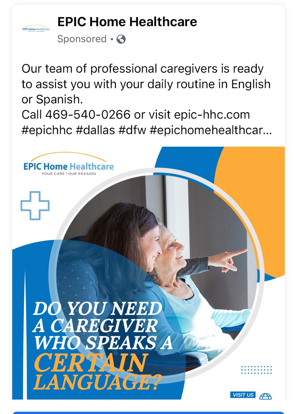 EPIC Home Healthcare | 1400 N Coit Rd Suite 402, McKinney, TX 75071, USA | Phone: (469) 540-0266