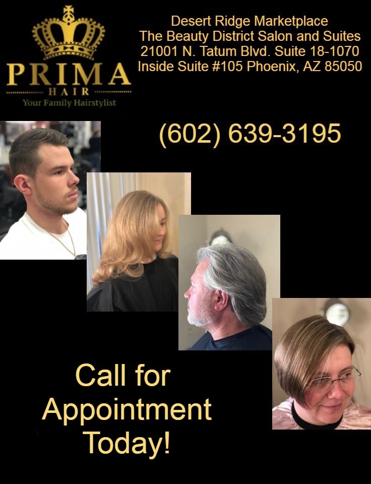 Prima Hair by Ira Novak | The Beauty District Salon Suites 21001 N Tatum Blvd. Suite 18-1070 Suite #105, Phoenix, AZ 85050 | Phone: (602) 639-3195