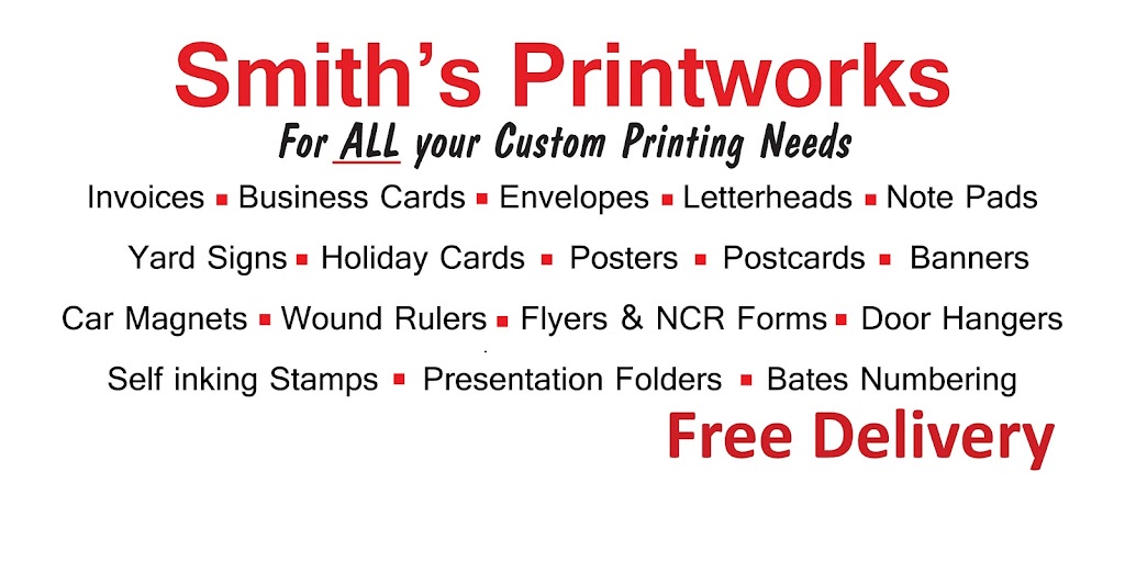 Smiths Printworks | 410 US-175 Frontage Rd, Seagoville, TX 75159, USA | Phone: (214) 507-1317