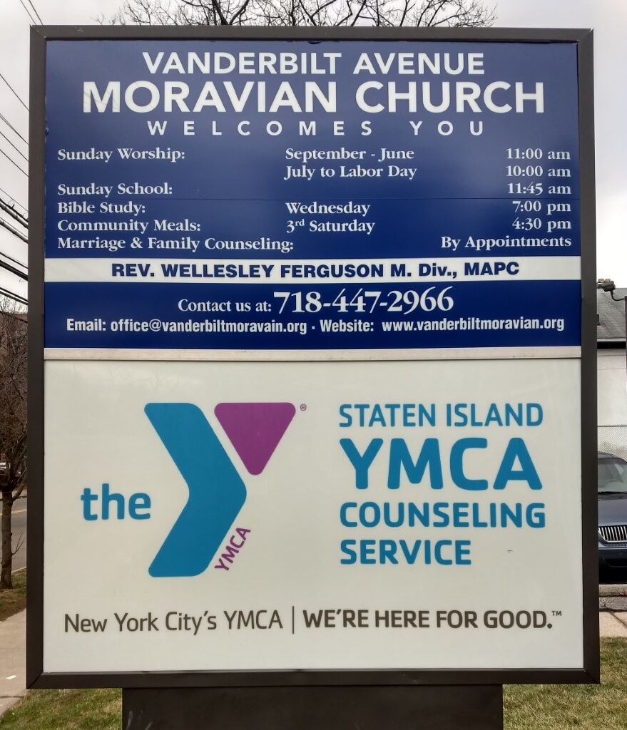 Vanderbilt Ave Moravian Church | 285 Vanderbilt Ave, Staten Island, NY 10304, USA | Phone: (718) 447-2966