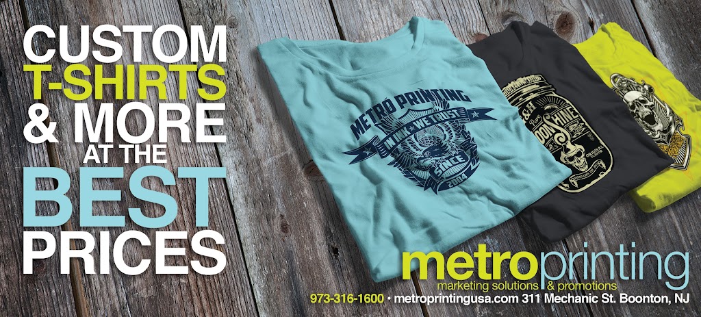 Metro Printing & Promotions | 311 Mechanic St, Boonton, NJ 07005, USA | Phone: (973) 316-1600