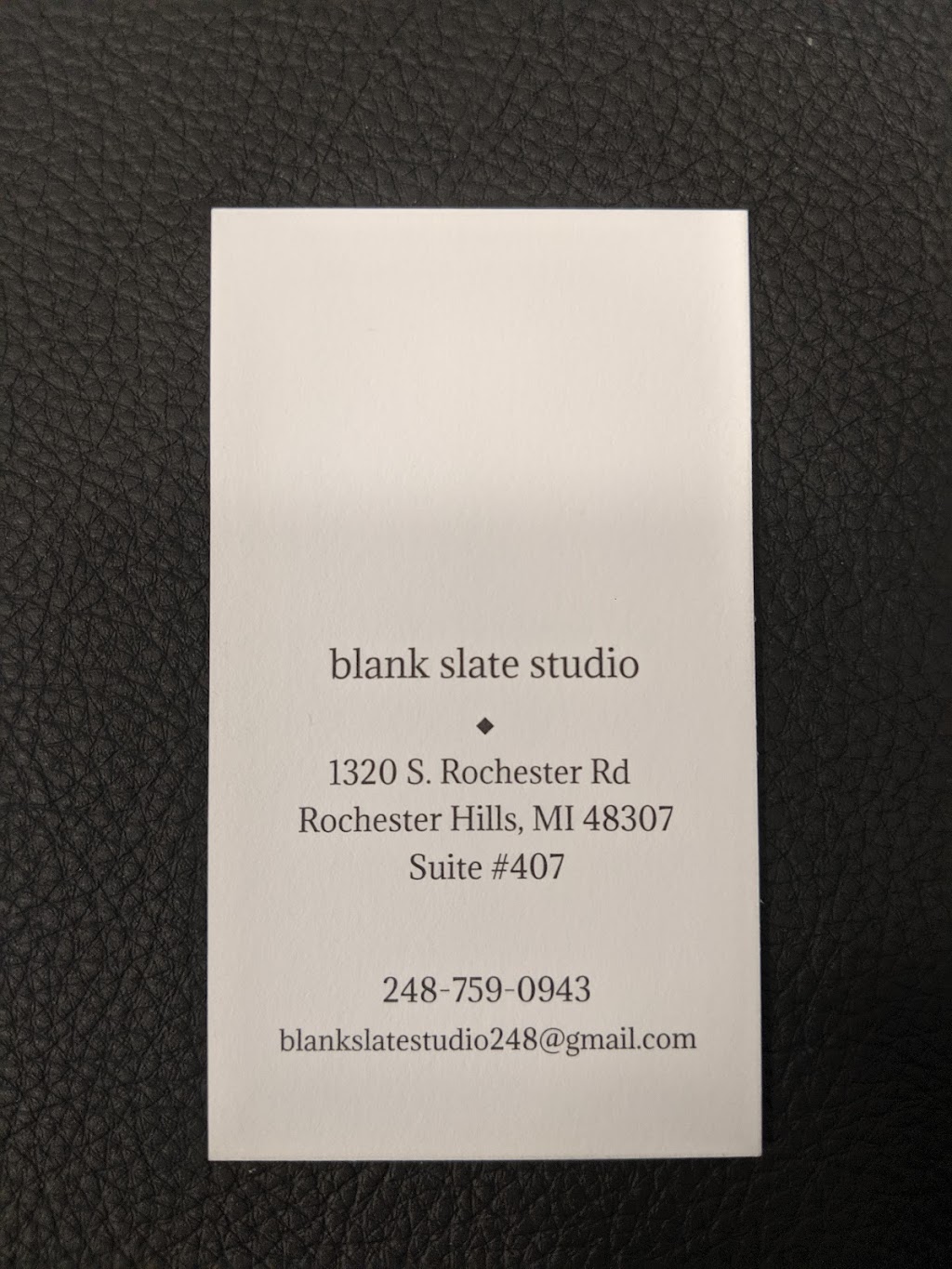Blank Slate Studio | 1320 S Rochester Rd Suite 407, Rochester Hills, MI 48307, USA | Phone: (248) 854-2248