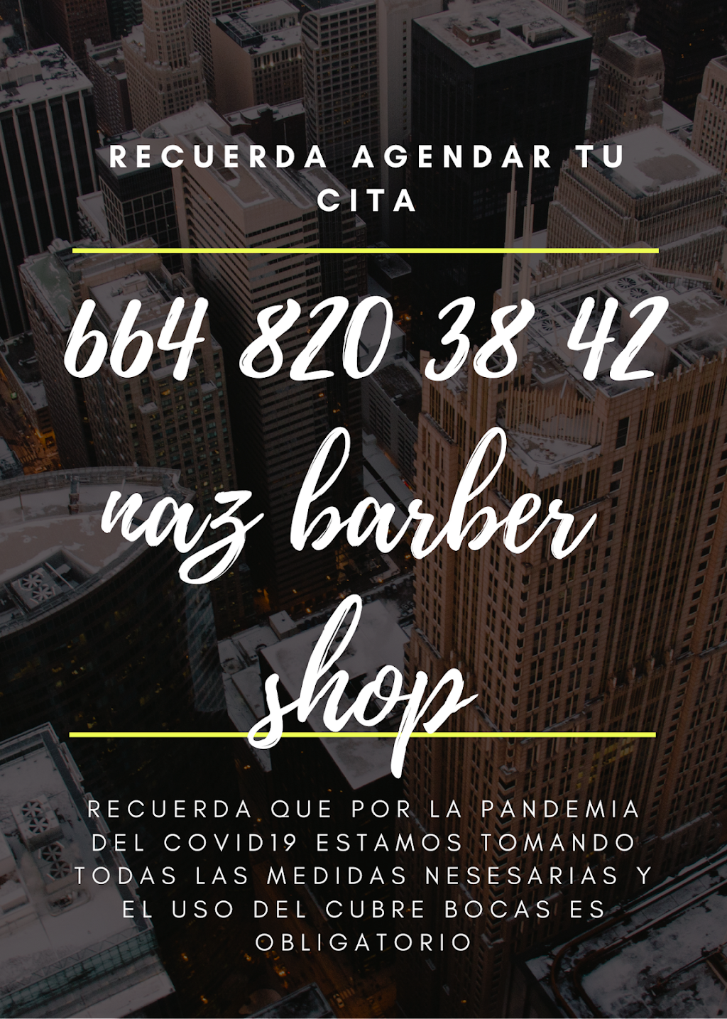 NAZ barber SHOP | Roble 21376-Local 2, Jardin Dorado, 22200 Tijuana, B.C., Mexico | Phone: 664 820 3842