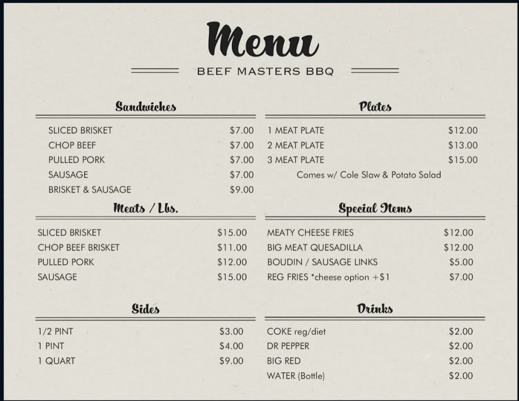 Beef Master BBQ | 10648 FM1764, Santa Fe, TX 77510, USA | Phone: (832) 376-8676