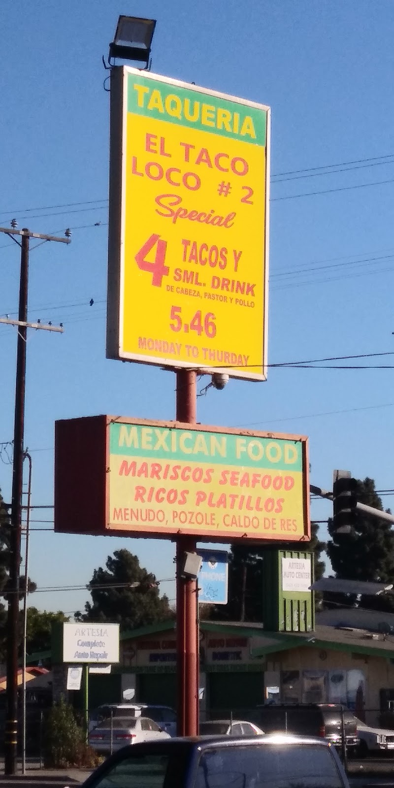 El Taco Loco # 2 | 1541 E Artesia Blvd, Long Beach, CA 90805, USA | Phone: (562) 422-1152