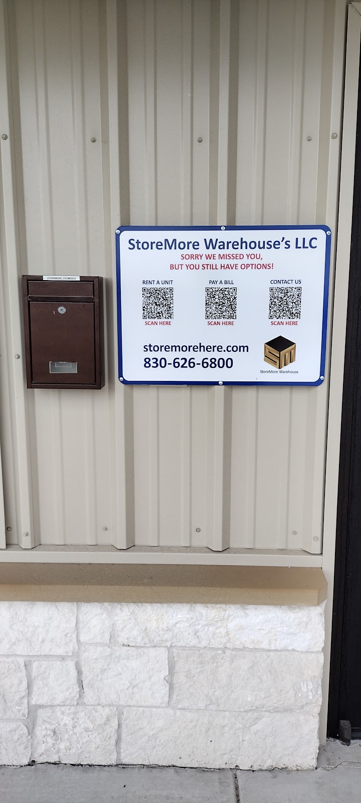 Storemore Warehouses LLC | 105 Schumanns Bch Rd Suite 1101, New Braunfels, TX 78130, USA | Phone: (830) 626-6800