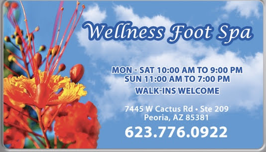 Wellness Foot Spa | United States, Arizona, Peoria, W Cactus Rd, 209邮政编码: 85381 | Phone: (623) 776-0922