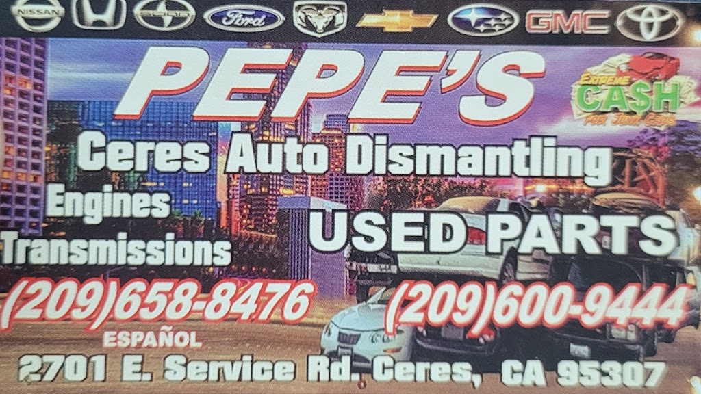 Pepes Auto Wreckers Dismantler Ceres Auto Parts | 2701 Service Rd, Ceres, CA 95307, USA | Phone: (209) 658-8476