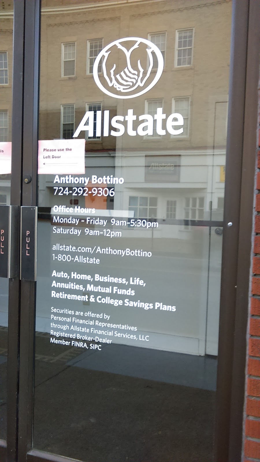 Tony Bottino: Allstate Insurance | 440 W Main St Ste A, Monongahela, PA 15063, USA | Phone: (724) 292-9306