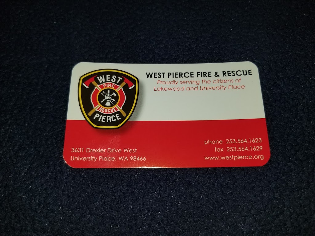 West Pierce Fire and Rescue Station 31 | 3631 Drexler Dr, University Place, WA 98466, USA | Phone: (253) 564-1623