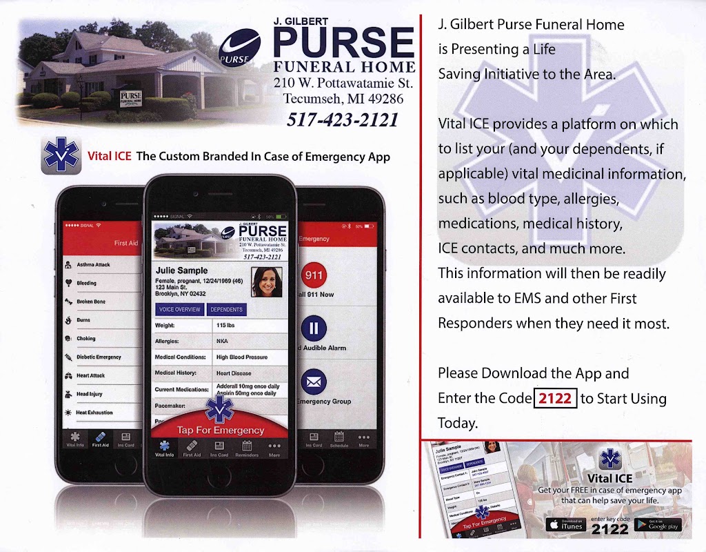 J Gilbert Purse Funeral Home | 2959 N Adrian Hwy, Adrian, MI 49221, USA | Phone: (517) 265-2300