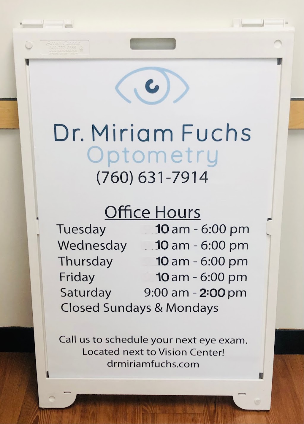 Miriam B. Fuchs, OD | 1800 University Dr, Vista, CA 92083, USA | Phone: (760) 631-7914