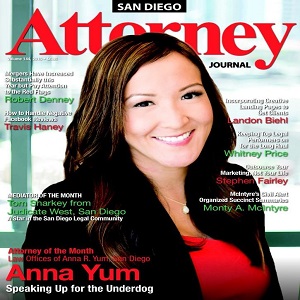Law Offices of Anna R. Yum | 501 W Broadway #700, San Diego, CA 92101, United States | Phone: (619) 233-4433