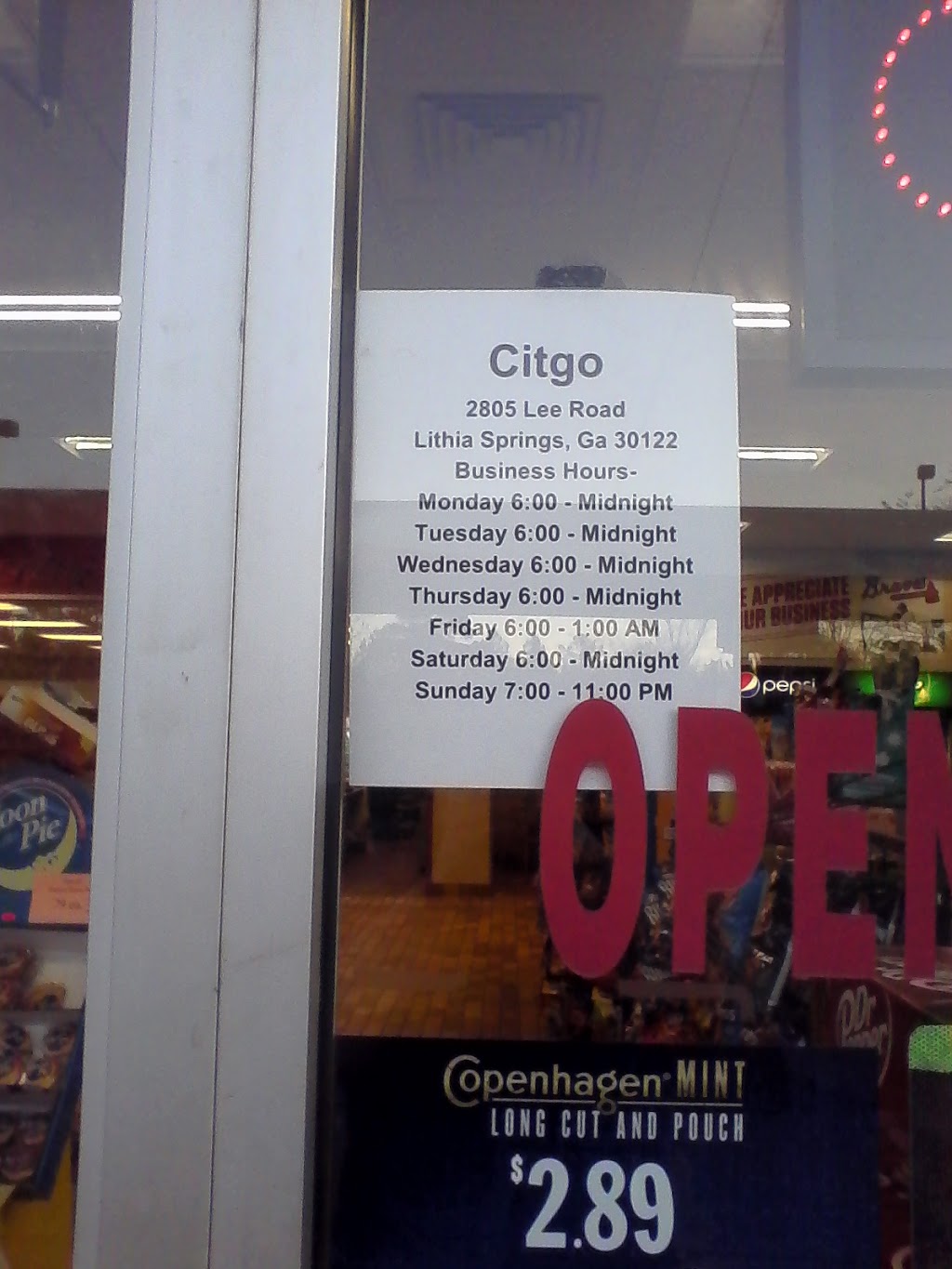 CITGO | 2805 Lee Rd, Lithia Springs, GA 30122, USA | Phone: (678) 715-9406