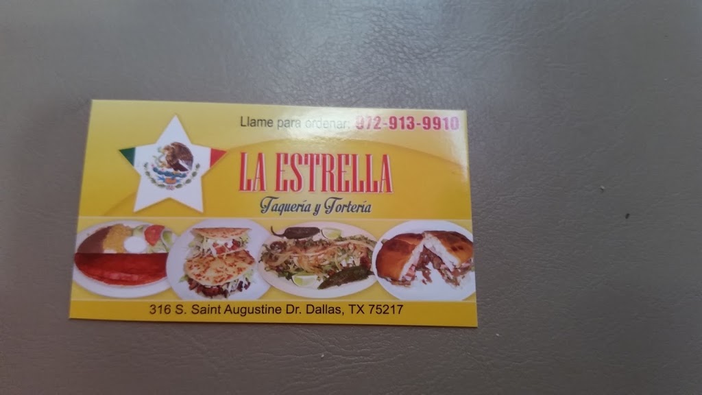 La Estrella Taquería Y Tortería | 316 S St Augustine Dr, Dallas, TX 75217, USA | Phone: (972) 913-9910