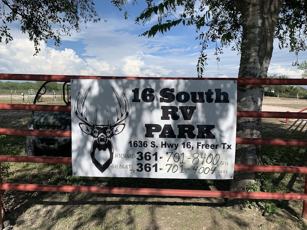 16 South RV Park | 1636 S, TX-16, Freer, TX 78357, USA | Phone: (361) 701-4004