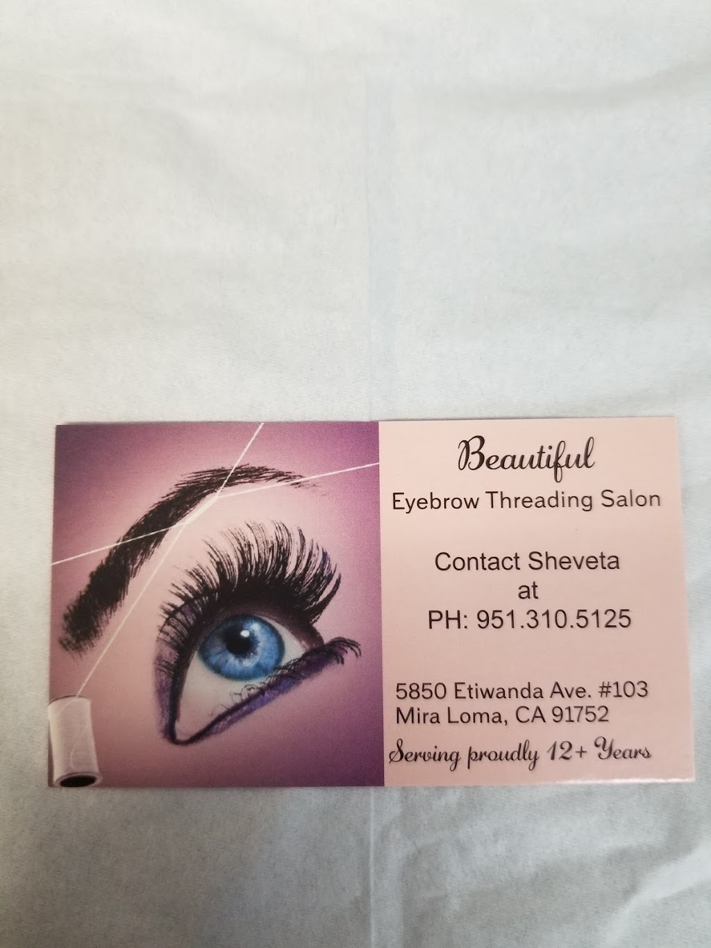 Beautiful Eyebrow Threading Salon | 6025 Peregrine Dr, Jurupa Valley, CA 91752, USA | Phone: (951) 310-5125