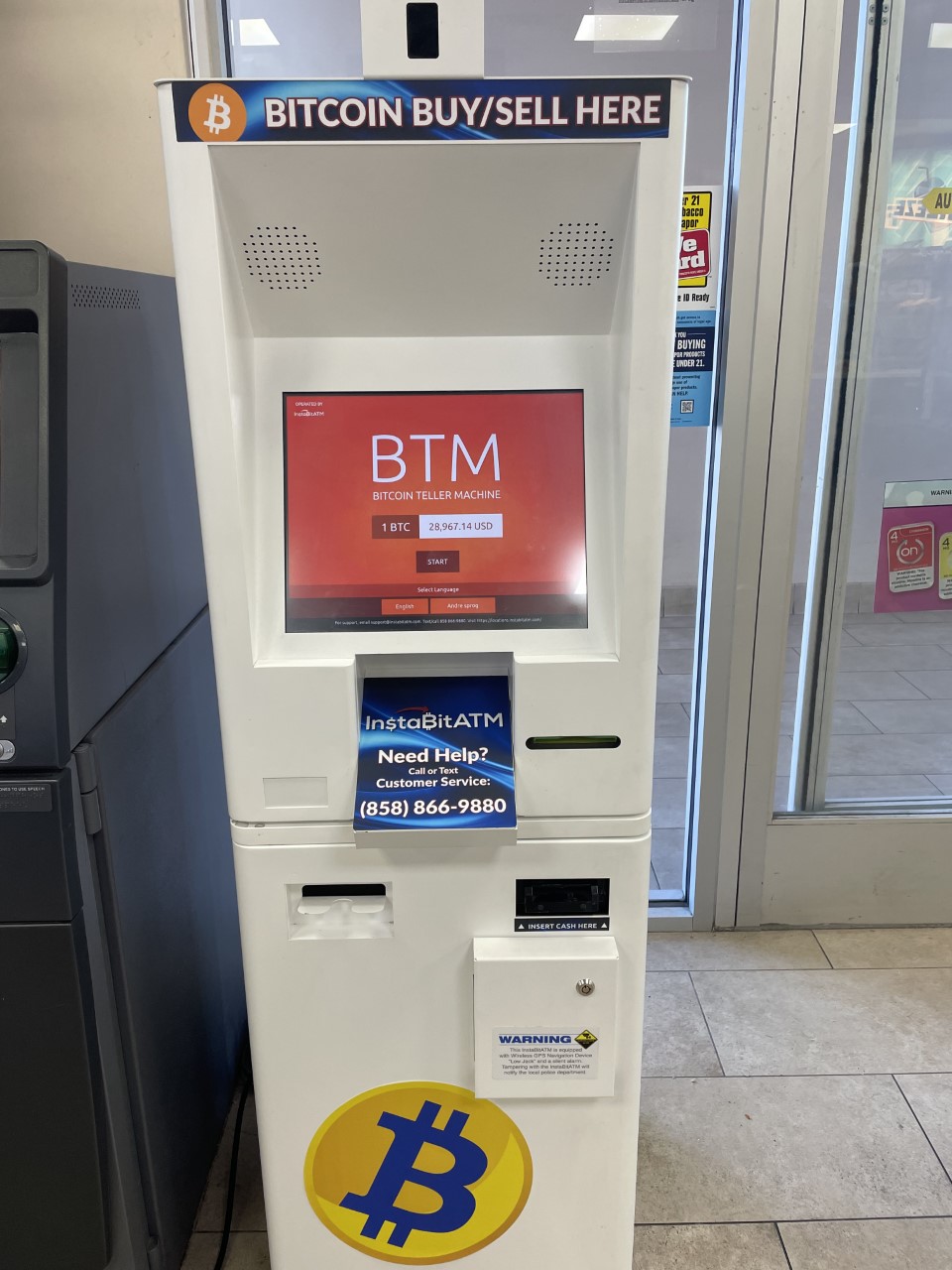 InstaBitATM Bitcoin ATM | 1609 W Valley Blvd, Colton, CA 92324, USA | Phone: (858) 866-9880