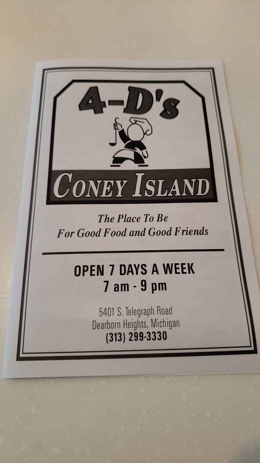 4-D’s Coney Island | 5401 S Telegraph Rd, Dearborn Heights, MI 48125, USA | Phone: (313) 299-3330