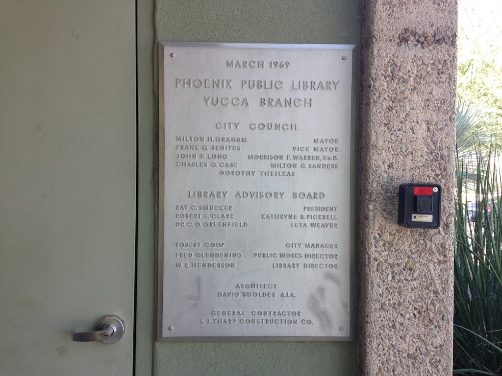 Yucca Library | 5648 N 15th Ave, Phoenix, AZ 85015, USA | Phone: (602) 262-4636