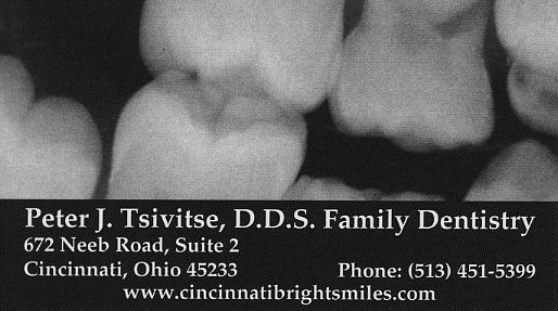 Cincinnati Bright Smiles: Peter J. Tsivitse, DDS | 672 Neeb Rd #2, Cincinnati, OH 45233, USA | Phone: (513) 451-5399