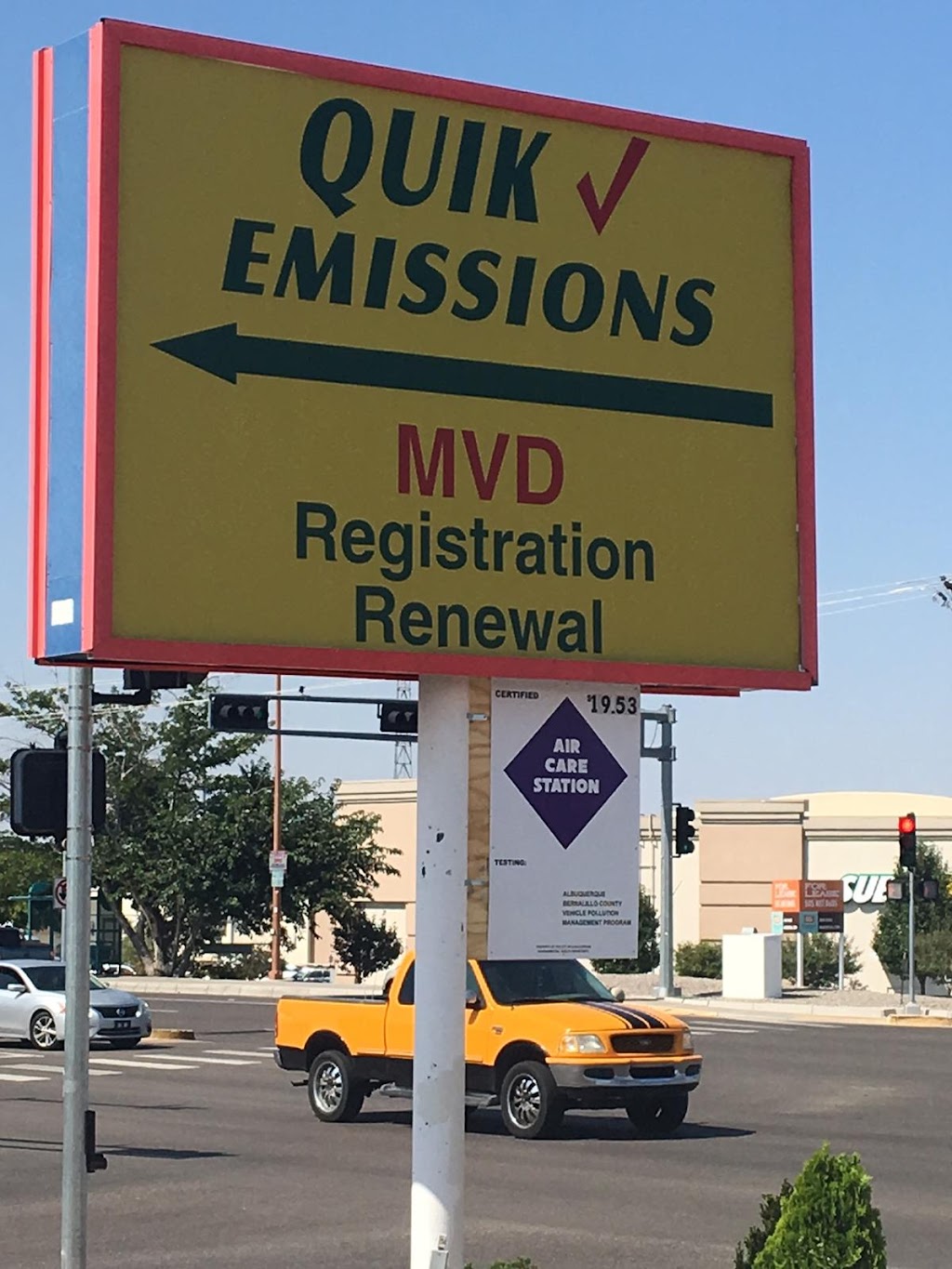 Quik Check Emissions Test Albuquerque | 2500 San Mateo Blvd NE, Albuquerque, NM 87110, USA | Phone: (505) 881-0548