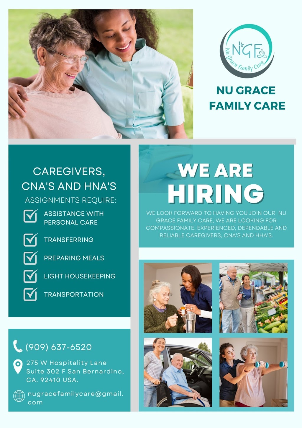 Nu Grace Family Care | 225 W Hospitality Ln Suite 302, San Bernardino, CA 92408, USA | Phone: (909) 637-6520