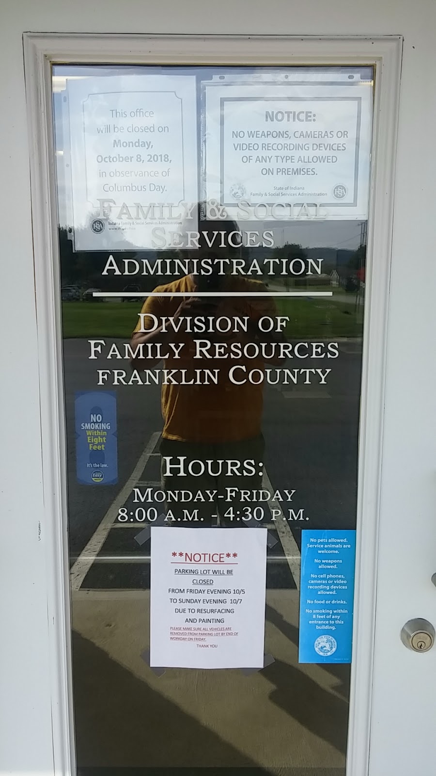 Franklin County DFR Food Stamps | 12050 St Marys Rd, Brookville, IN 47012, USA | Phone: (800) 403-0864