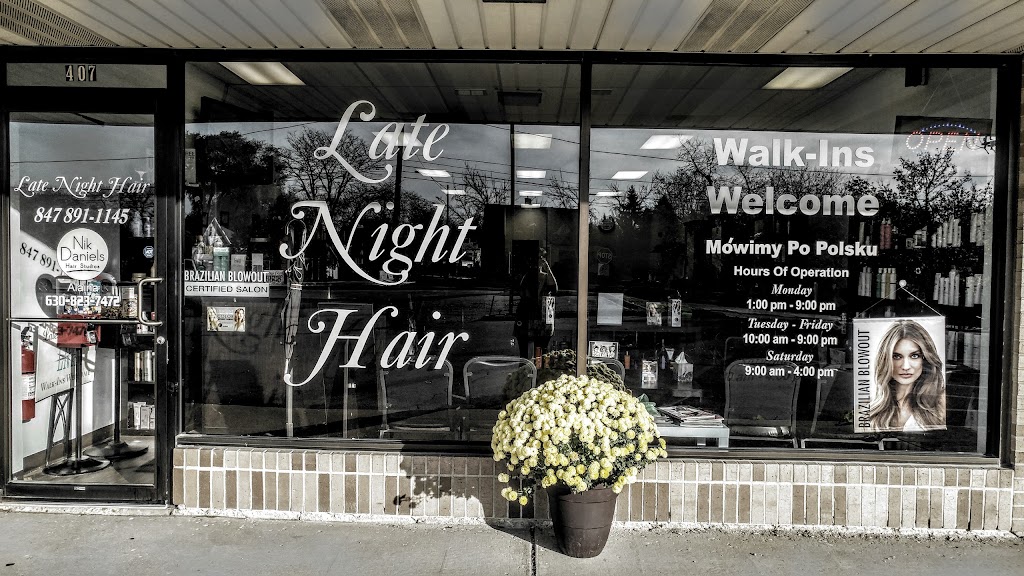 Late Night Hair | 407 N Roselle Rd, Roselle, IL 60172, USA | Phone: (847) 891-1145