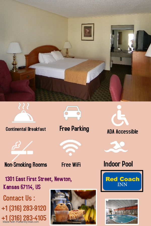 Red Coach Inn Newton | 1301 E 1st St, Newton, KS 67114, USA | Phone: (316) 283-9120
