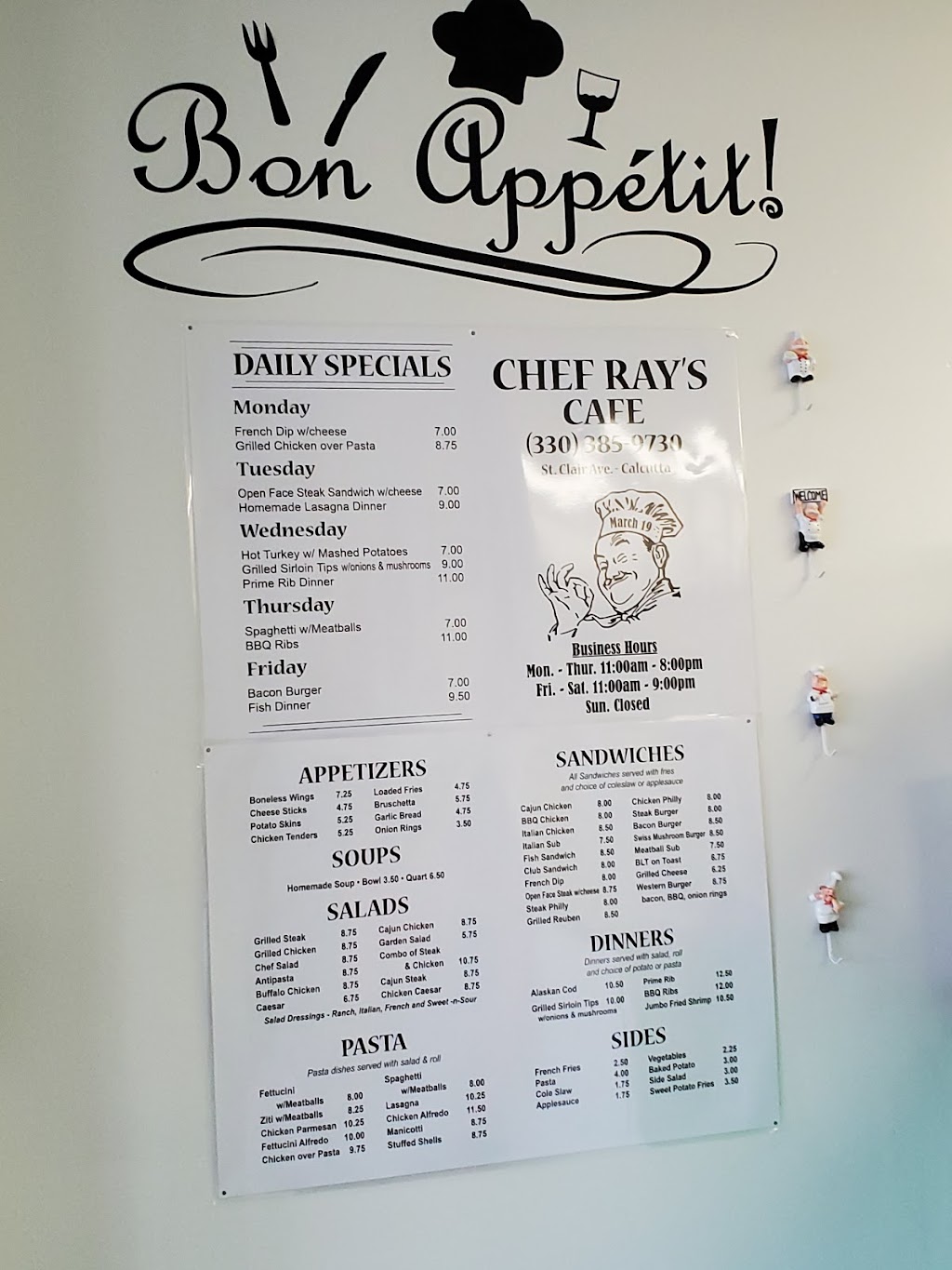 Chef Rays Cafe | 16813 St Clair Ave, East Liverpool, OH 43920, USA | Phone: (330) 385-9730