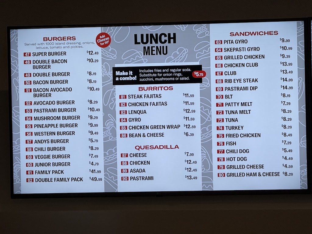 Andys Burgers | 4616 Riverside Dr, Chino, CA 91710, USA | Phone: (909) 628-2103