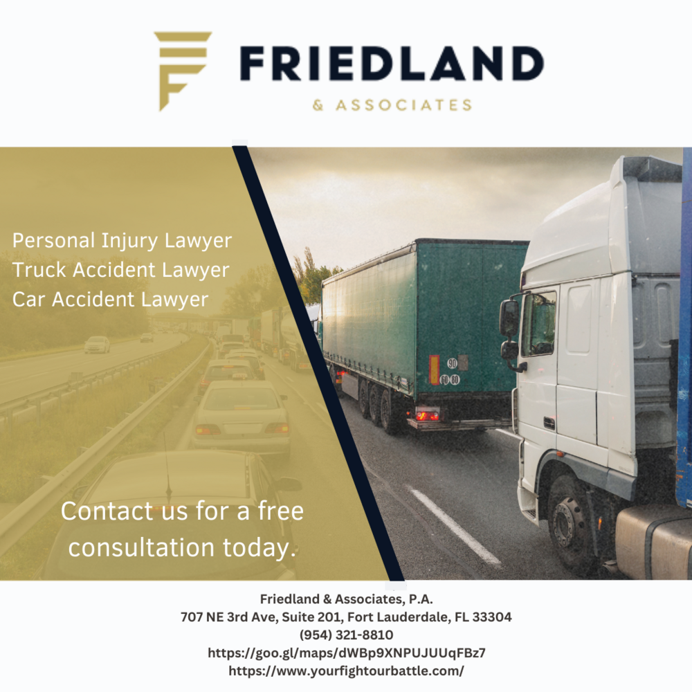 Friedland Law | 101 NE 3rd Ave #1600, Fort Lauderdale, FL 33301, USA | Phone: (800) 210-4878