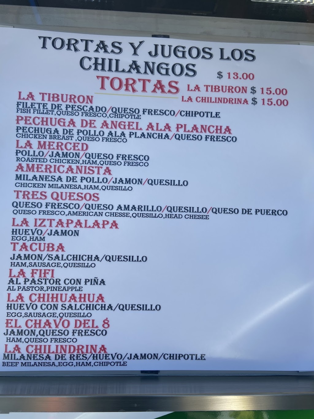 tortas y jugos los chilangos | 1801 Rumrill Blvd, San Pablo, CA 94806, USA | Phone: (510) 998-9880